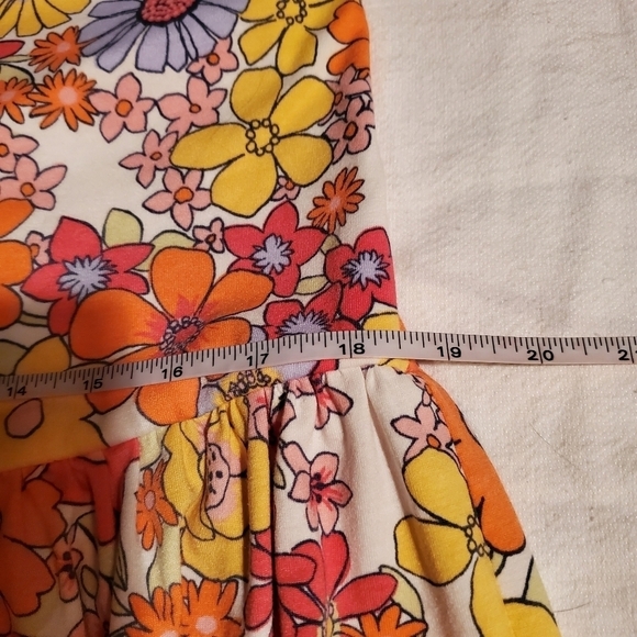 Emma &‎ Michele Summer Colorful Floral Adjustable Straps Mini Sz. L Dress - Picture 8 of 9